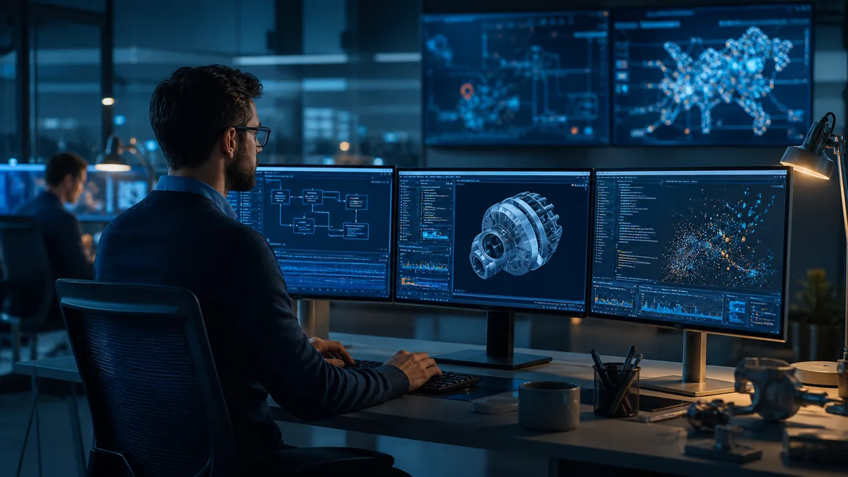 Arbeitsplatz für KI-gestützte Engineering-Software
