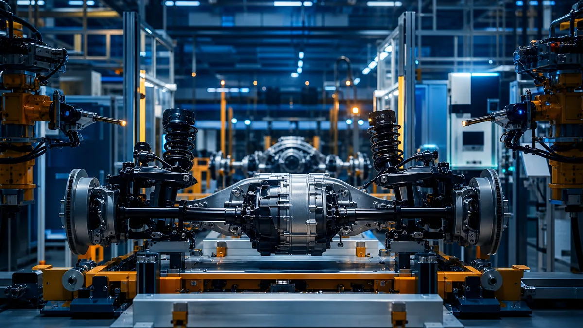 Montagelinie für elektrische Fahrzeugachsen